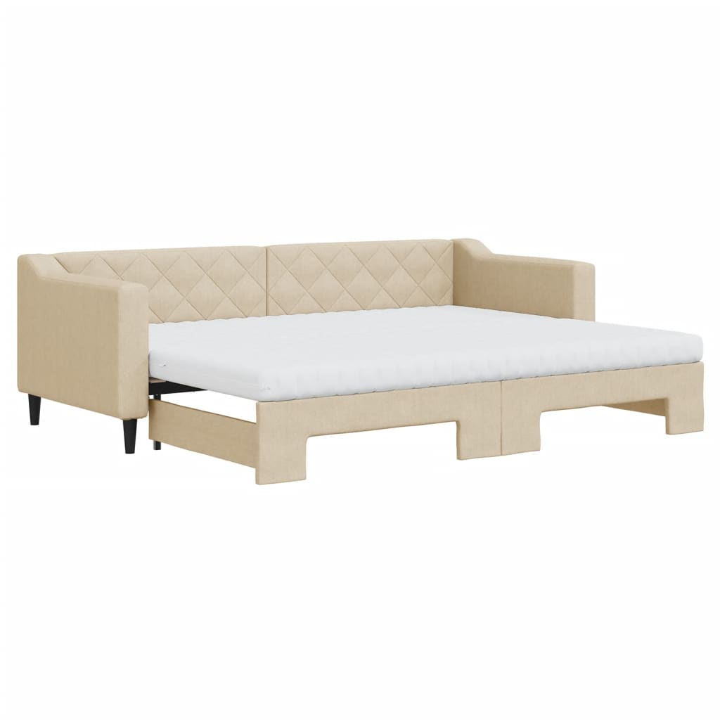 Lit de jour avec gigogne et matelas  80x200 cm tissu - Imagem 2