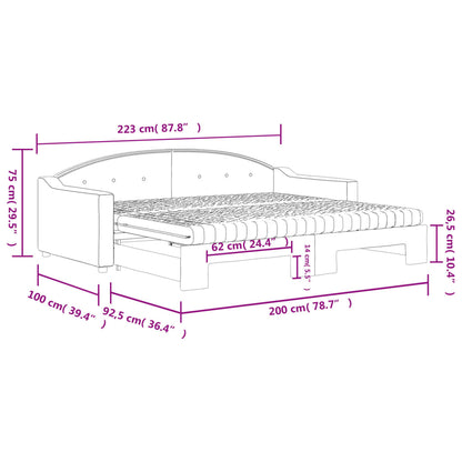 Daybed with trundle and mattresses - 80x200 cm - Sensuri Maison