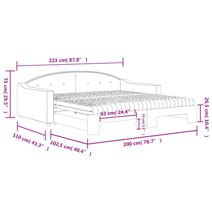 Daybed with trundle and mattresses - 80x200 cm - Sensuri Maison