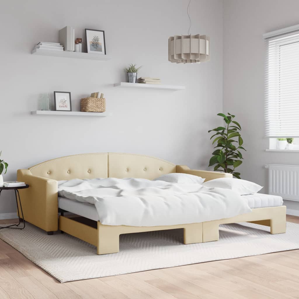Lit de jour avec gigogne et matelas  80x200 cm tissu - Imagem 13