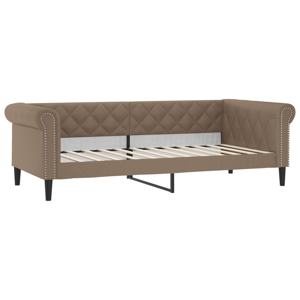 Lit de jour avec lit gigogne et matelas cappuccino 90x200 cm - Imagem 4