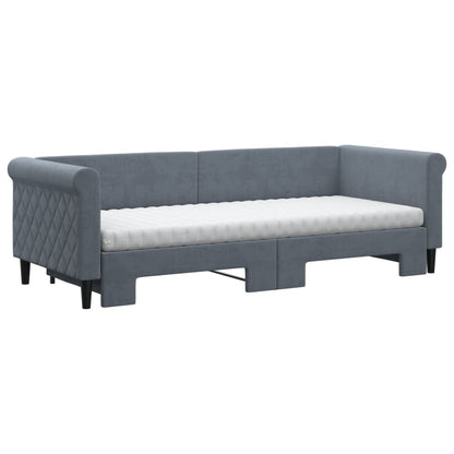 Lit de jour avec lit gigogne et matelas - 80x200 cm - Sensuri Maison