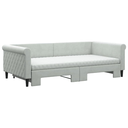Lit de jour avec lit gigogne et matelas - 80x200 cm - Sensuri Maison