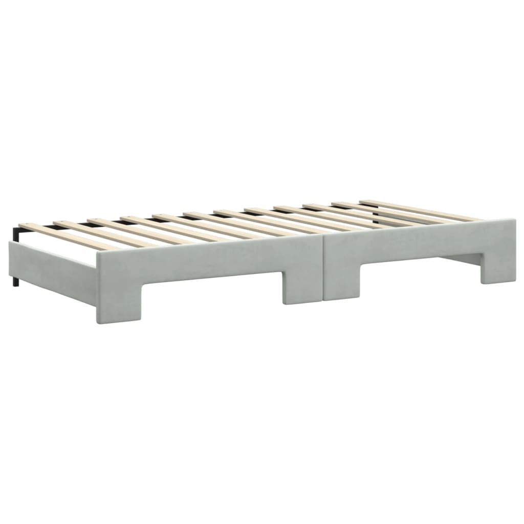 Lit de jour avec lit gigogne et matelas - 80x200 cm - Sensuri Maison