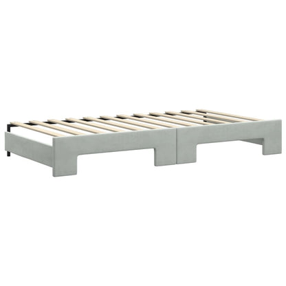 Lit de jour avec lit gigogne et matelas - 80x200 cm - Sensuri Maison