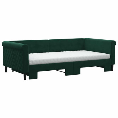 Lit de jour avec lit gigogne et matelas - 80x200 cm - Sensuri Maison