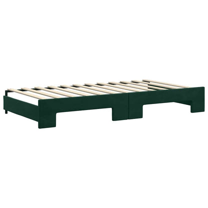 Lit de jour avec lit gigogne et matelas - 80x200 cm - Sensuri Maison