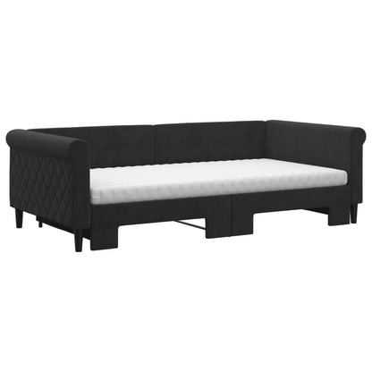 Lit de jour avec lit gigogne et matelas - 80x200 cm - Sensuri Maison