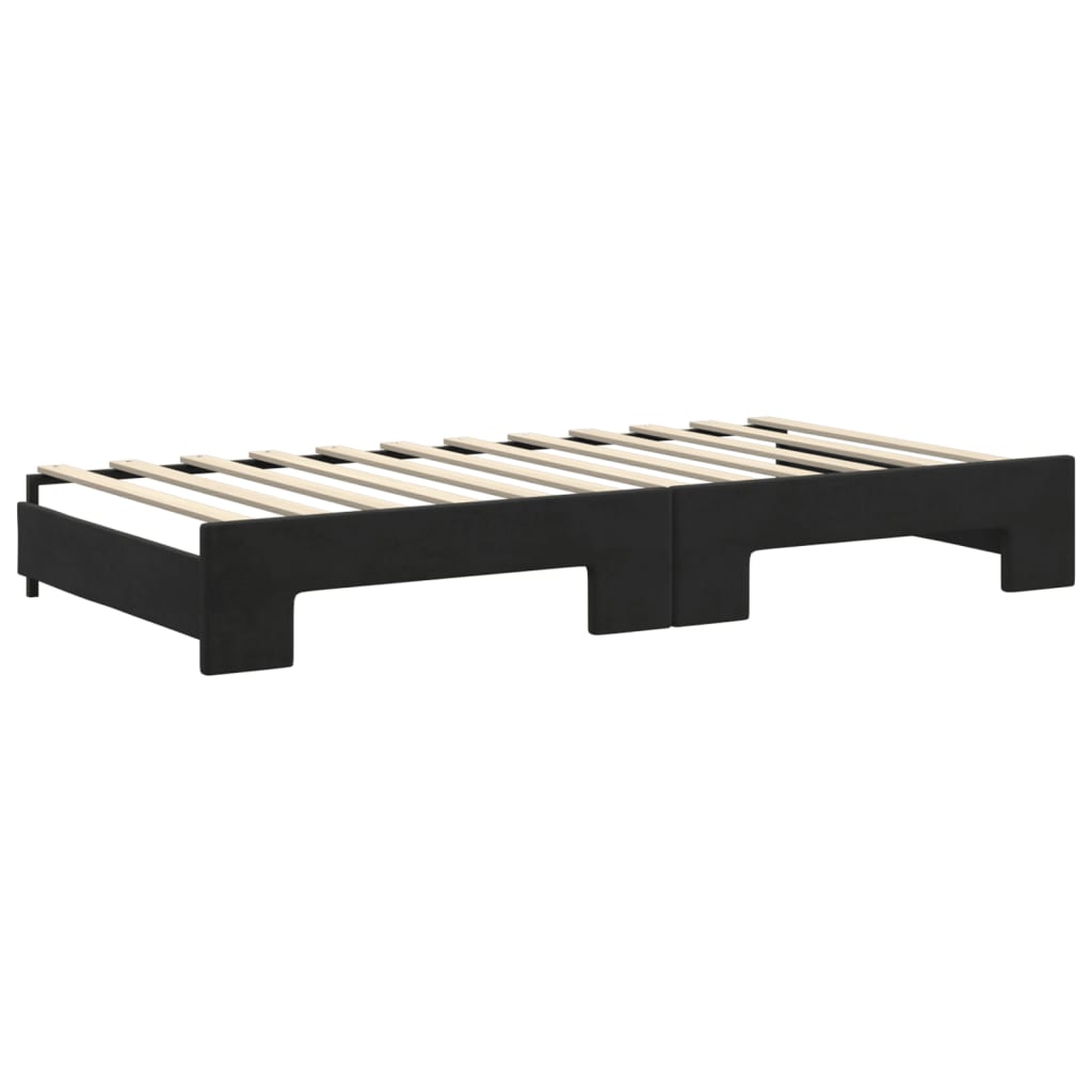 Lit de jour avec lit gigogne et matelas - 80x200 cm - Sensuri Maison
