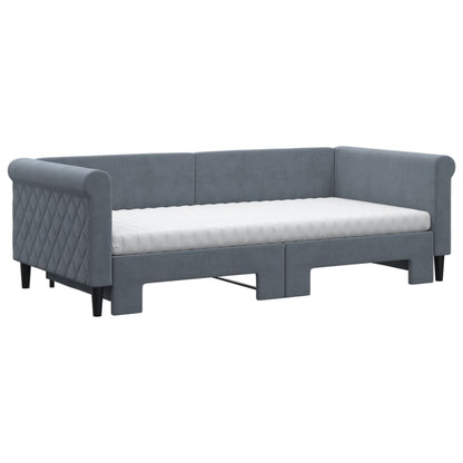 Lit de jour avec lit gigogne et matelas - 80x200 cm - Sensuri Maison
