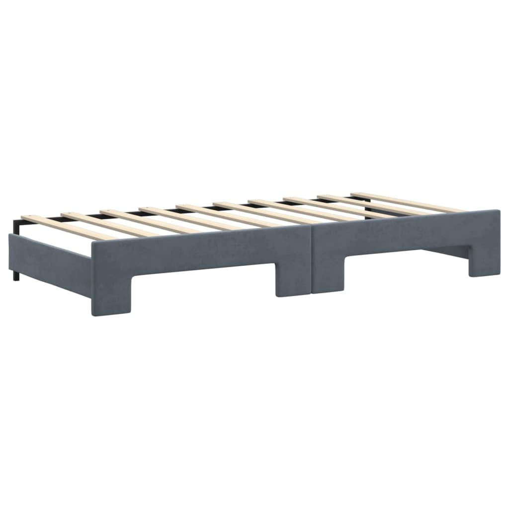 Lit de jour avec lit gigogne et matelas - 80x200 cm - Sensuri Maison