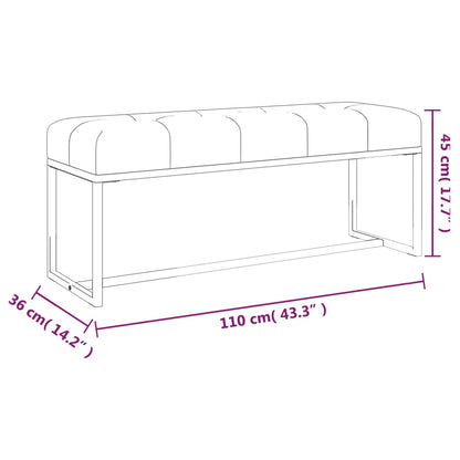Banc  110x36x45 cm Velours - Imagem 18