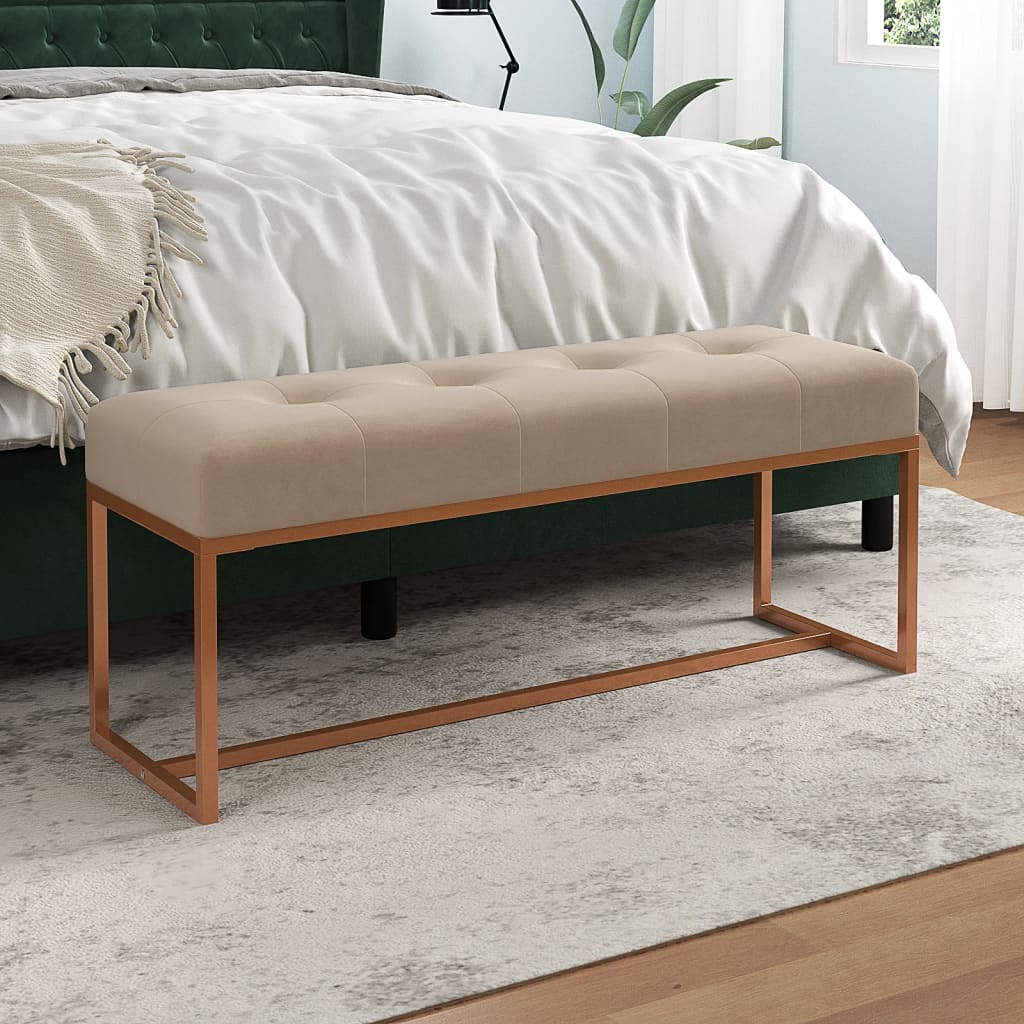 Banc  110x36x45 cm Velours - Imagem 1
