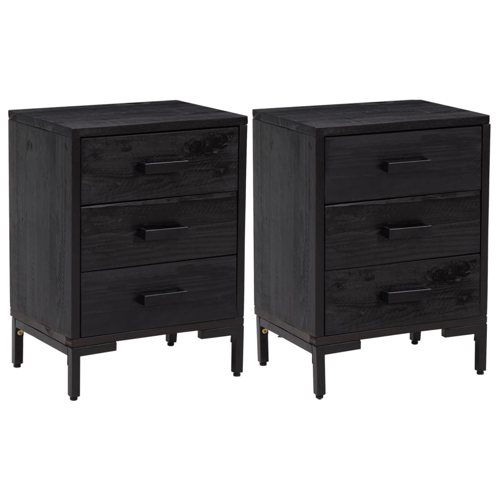 Tables de chevet 2 pcs  40x30x55 cm Bois de pin massif - Imagem 2