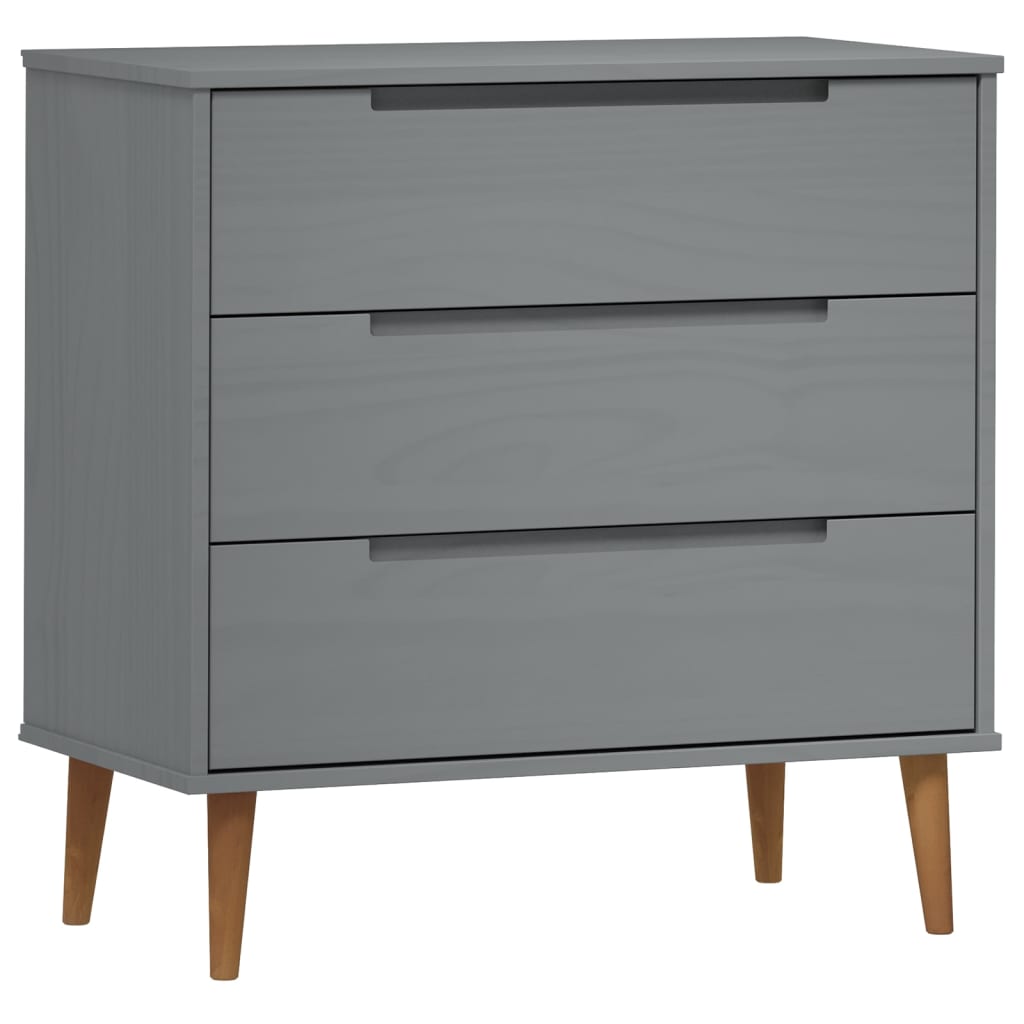 Commode MOLDE  80x40x80 cm Bois de pin massif - Imagem 2