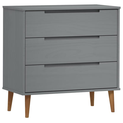 Commode MOLDE  80x40x80 cm Bois de pin massif - Imagem 2