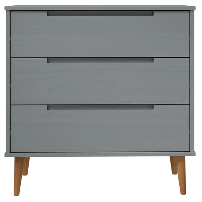 Commode MOLDE  80x40x80 cm Bois de pin massif - Imagem 4