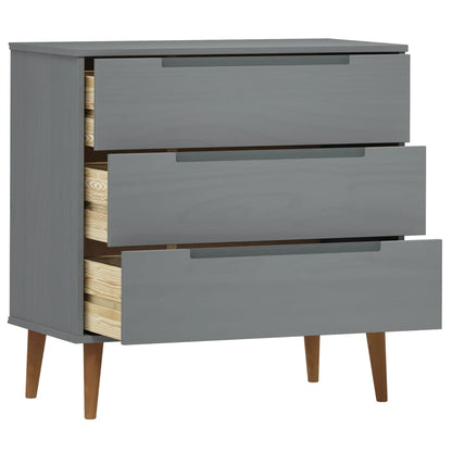 Commode MOLDE  80x40x80 cm Bois de pin massif - Imagem 5