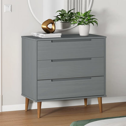 Commode MOLDE  80x40x80 cm Bois de pin massif - Imagem 1
