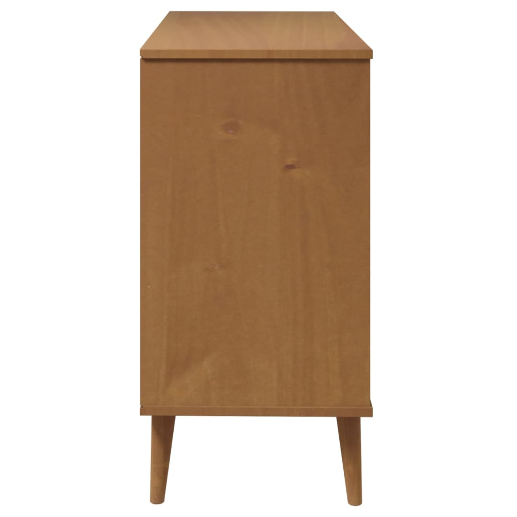Commode MOLDE Marron 113x40x80 cm Bois de pin massif - Imagem 6
