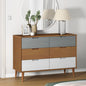 Commode MOLDE Marron 113x40x80 cm Bois de pin massif - Imagem 1