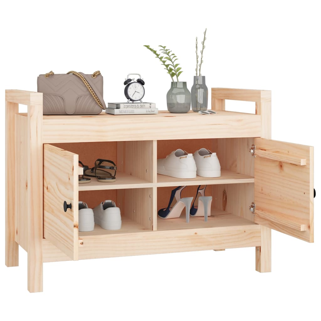 Banc d'entrée 80x40x60 cm Bois de pin massif - Imagem 7