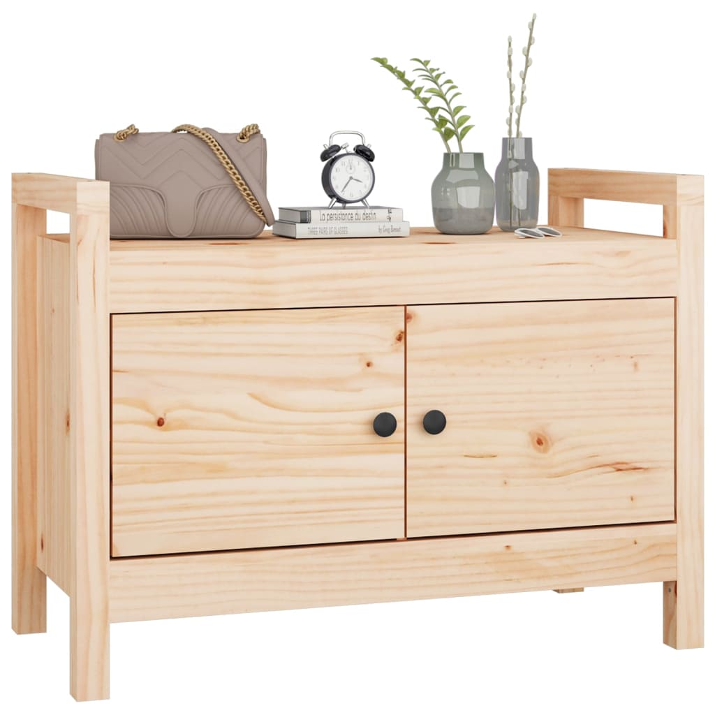Banc d'entrée 80x40x60 cm Bois de pin massif - Imagem 8
