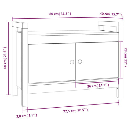 Banc d'entrée avec rangement - Pin massif - Style scandinave - Sensuri Maison