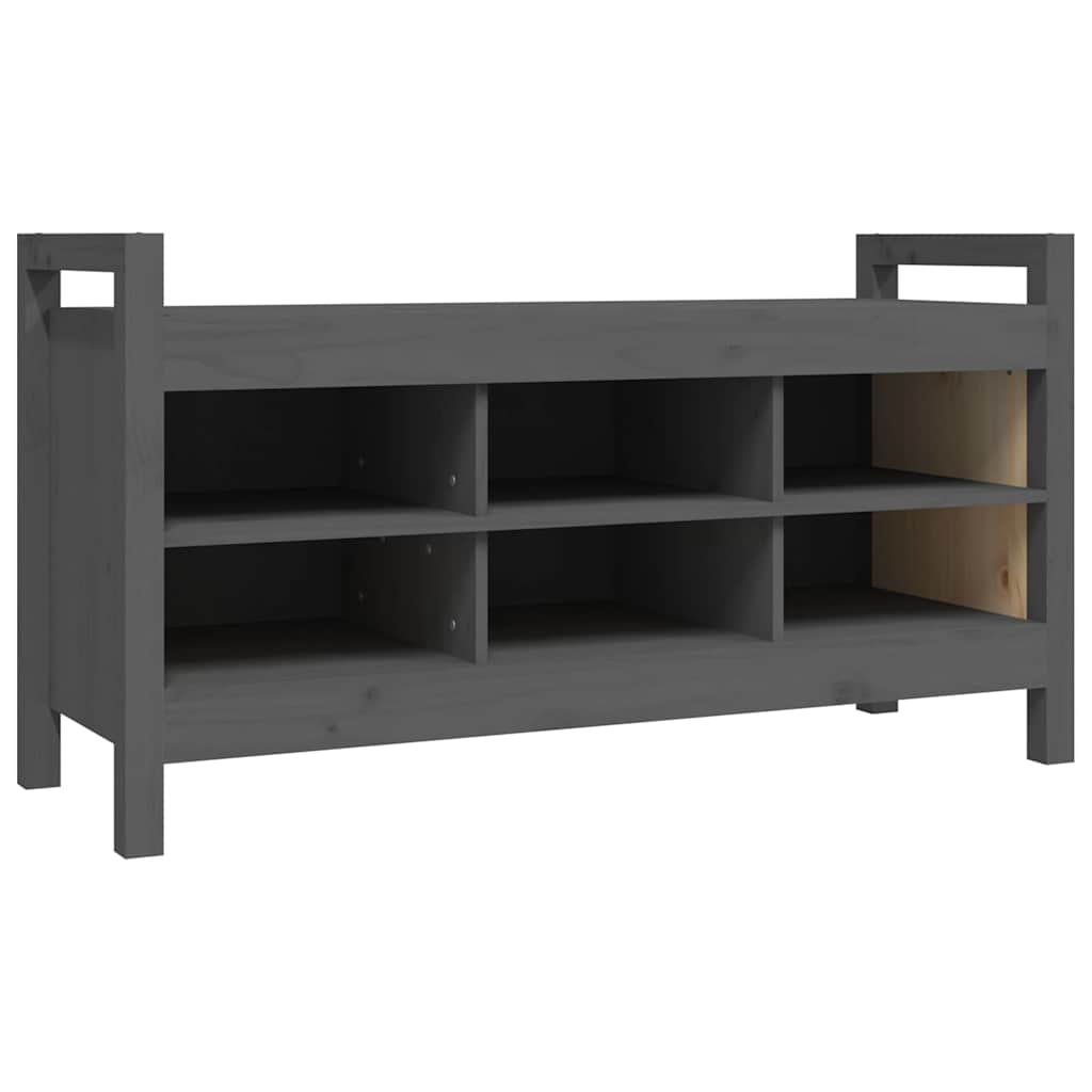 Banc d'entrée Marron miel 110x40x60 cm Bois de pin massif - Imagem 11