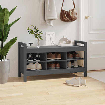 Banc d'entrée Marron miel 110x40x60 cm Bois de pin massif - Imagem 14
