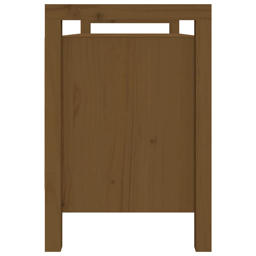 Banc d'entrée Marron miel 110x40x60 cm Bois de pin massif - Imagem 4