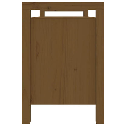Banc d'entrée Marron miel 110x40x60 cm Bois de pin massif - Imagem 4