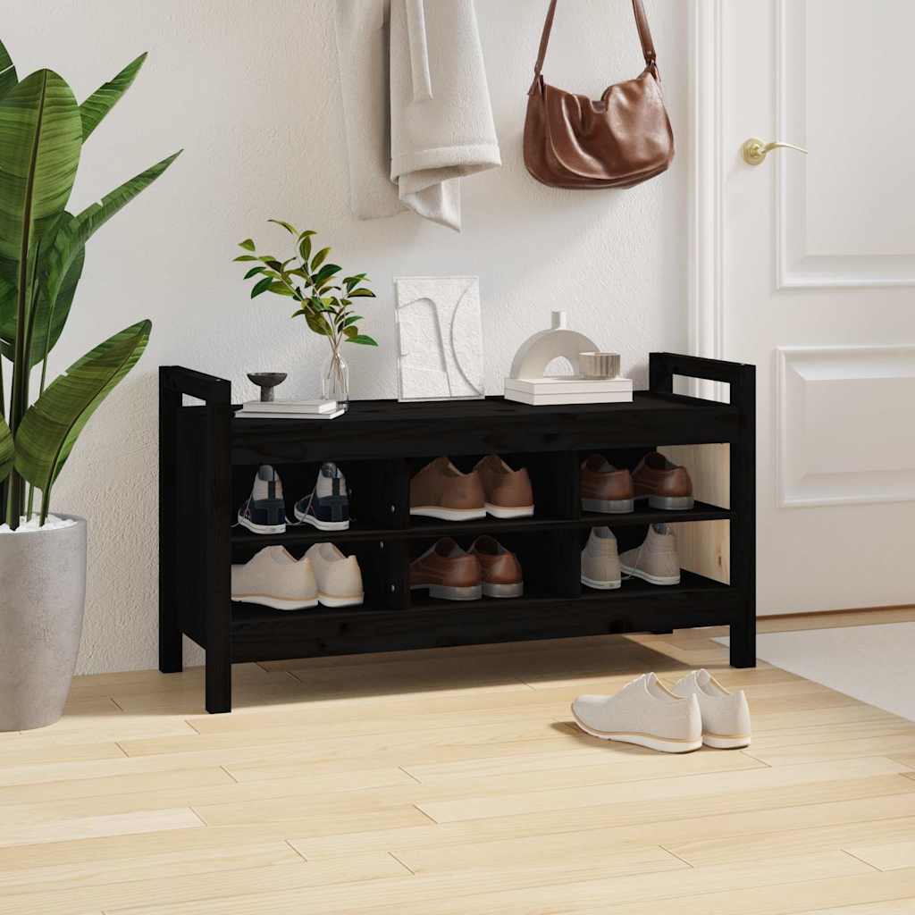 Banc d'entrée avec rangement - Pin massif - Style scandinave - Brun miel - Sensuri Maison