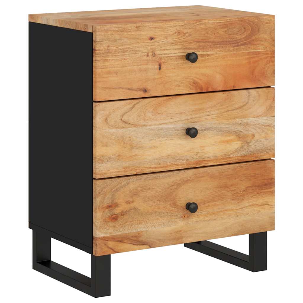 Table de chevet 50x33x62cm Bois d'acacia solide et d'ingénierie - Imagem 2