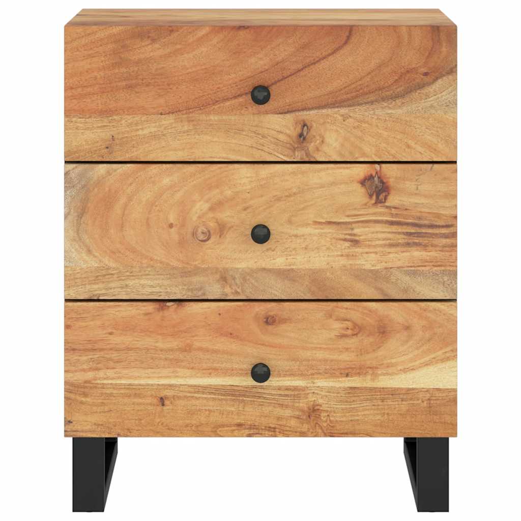 Table de chevet 50x33x62cm Bois d'acacia solide et d'ingénierie - Imagem 3