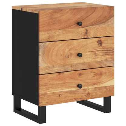 Table de chevet 50x33x62cm Bois d'acacia solide et d'ingénierie - Imagem 12