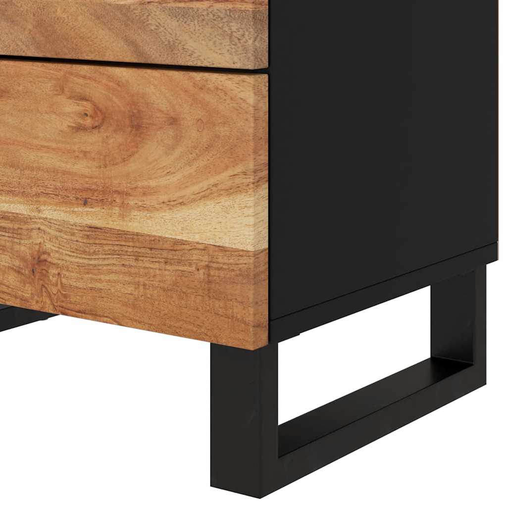 Table de chevet 50x33x62cm Bois d'acacia solide et d'ingénierie - Imagem 7