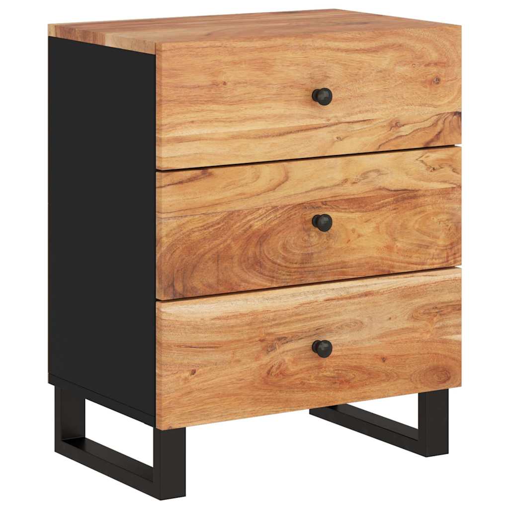 Table de chevet 50x33x62cm Bois d'acacia solide et d'ingénierie - Imagem 10