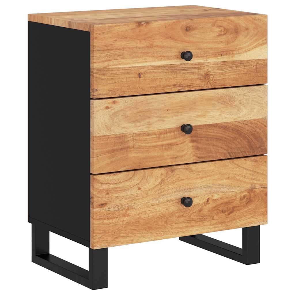 Table de chevet 50x33x62cm Bois d'acacia solide et d'ingénierie - Imagem 11