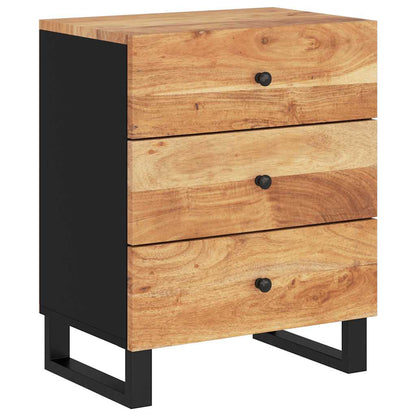 Table de chevet 50x33x62cm Bois d'acacia solide et d'ingénierie - Imagem 11