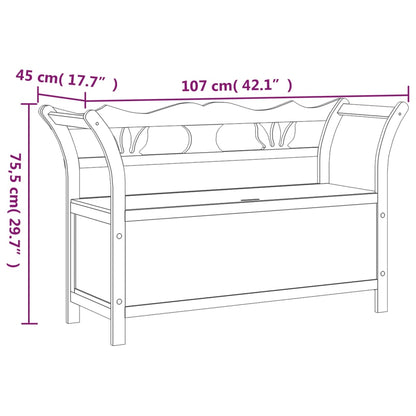 Banc  107x45x75,5 cm Bois de sapin solide - Imagem 9