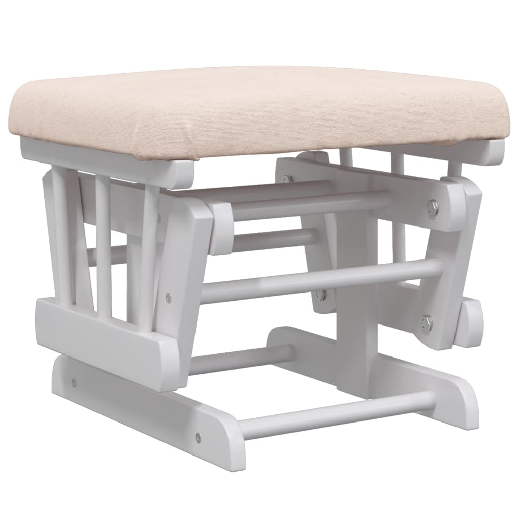 Chaise berçante avec repose-pied - Style scandinave - Tissu rose - Sensuri Maison