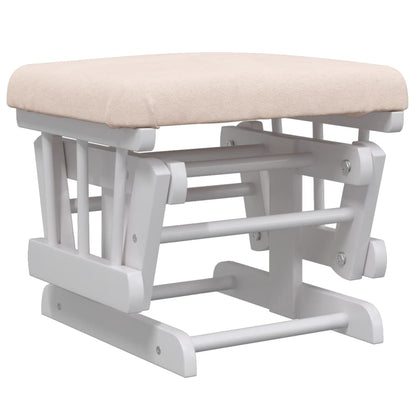 Chaise berçante avec repose-pied - Style scandinave - Tissu rose - Sensuri Maison