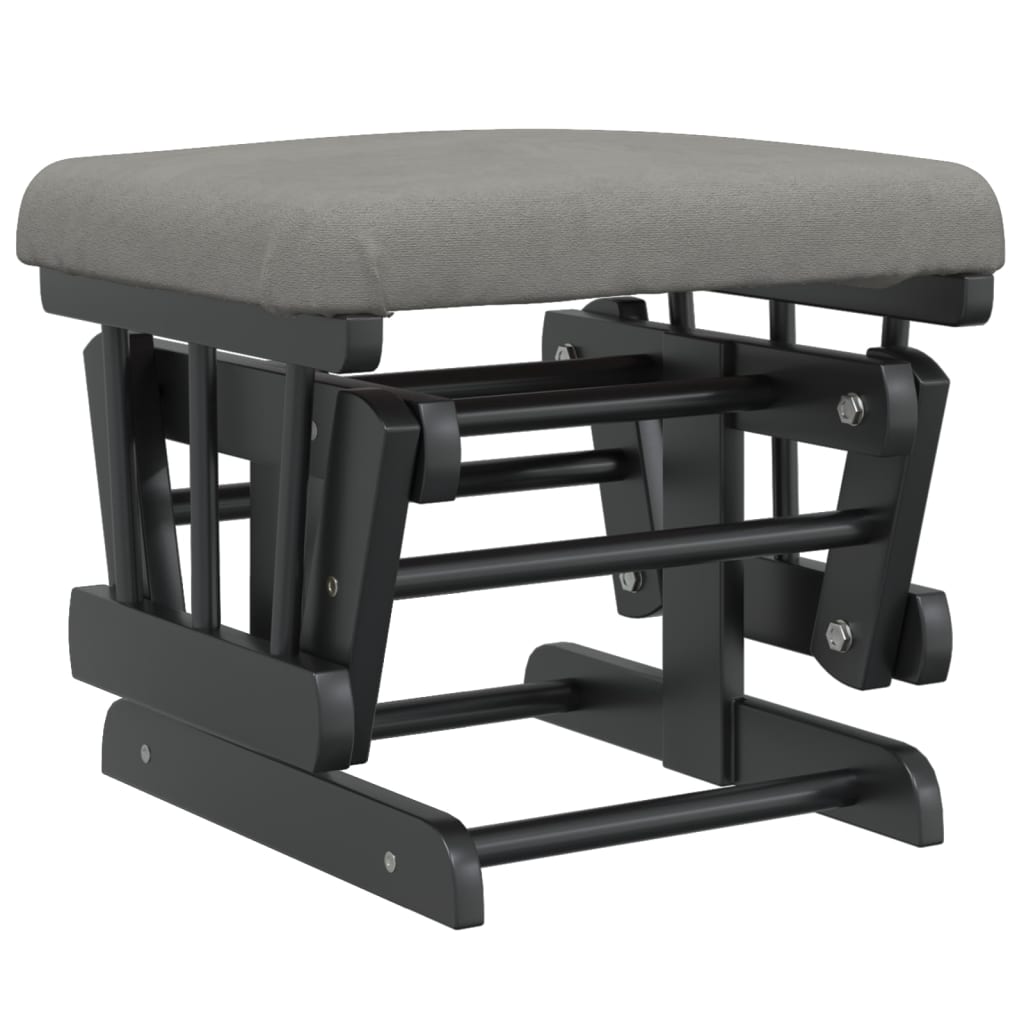 Chaise berçante avec repose-pied Blanc  Tissu - Imagem 19