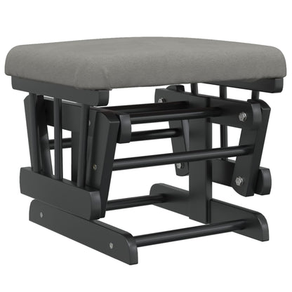 Chaise berçante avec repose-pied Blanc  Tissu - Imagem 19