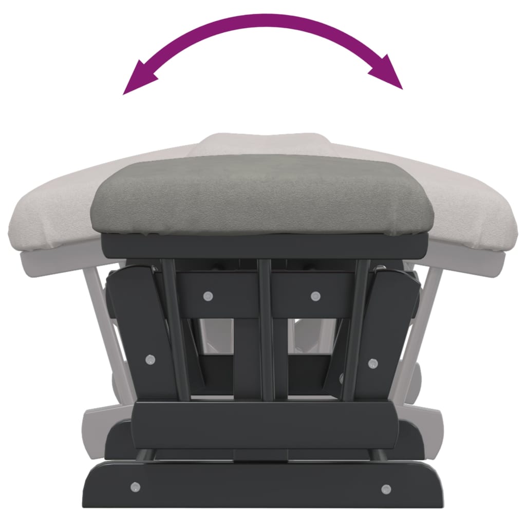 Chaise berçante avec repose-pied - Style scandinave - Tissu rose - Sensuri Maison