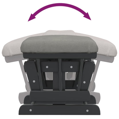 Chaise berçante avec repose-pied - Style scandinave - Tissu rose - Sensuri Maison