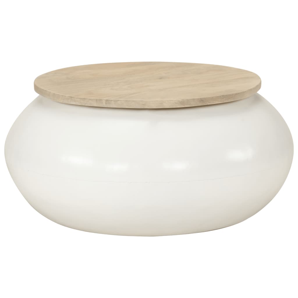 Table basse  51x51x27 cm bois de manguier massif - Imagem 1