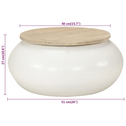 Table basse  51x51x27 cm bois de manguier massif - Imagem 5