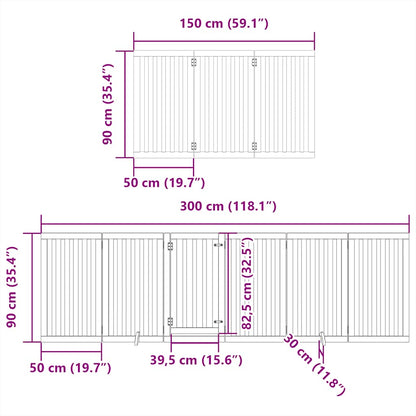 Barrière pour chien porte pliable 12 panneaux - Sensuri Maison